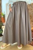 Made in Italy Runa Leather Look Skirt Earth